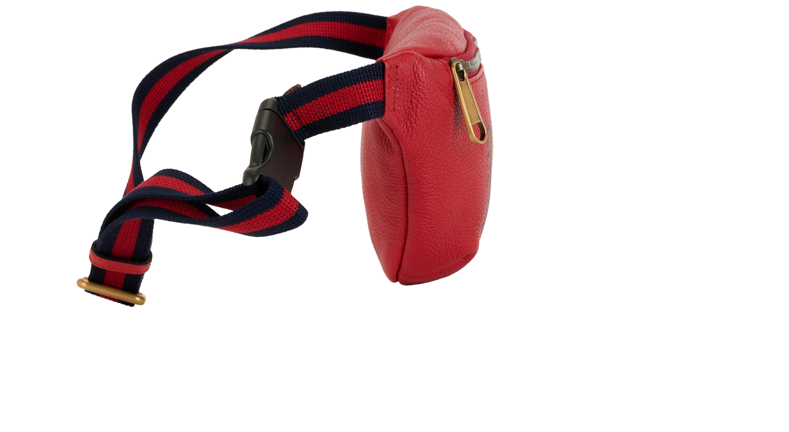 Belt Bag, &pound;395, Handbags, Red, Leather, Side view